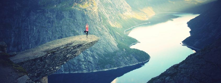 Yoga op berg Flexbounce